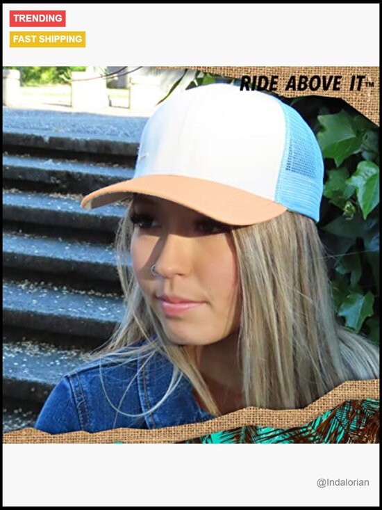 Women\'s Trucker Hat - Snapback Baseball Cap, Curved Bill main image 4